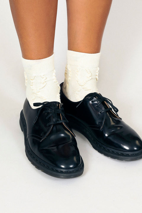 Cable Knit Ankle Sock