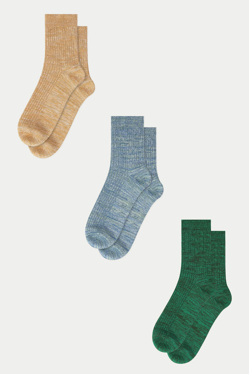 Beta Melange Crew Sock Pack