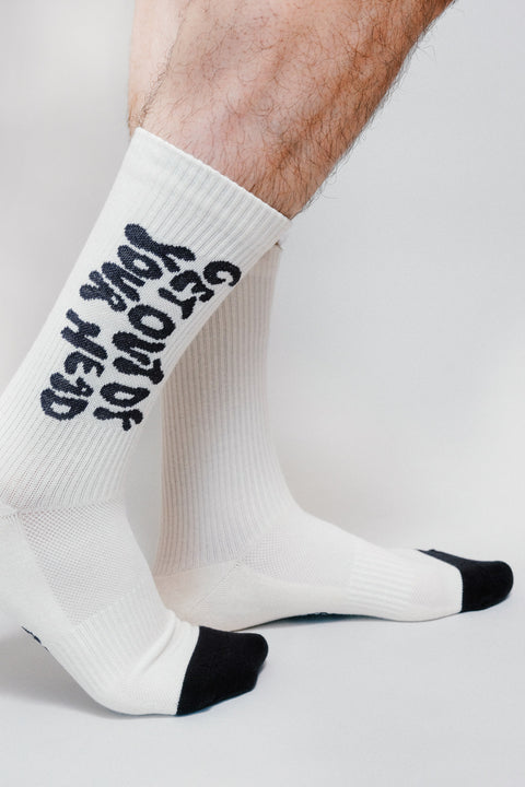 Get Out of Your Head Knit Crew Sock by Loindaflow