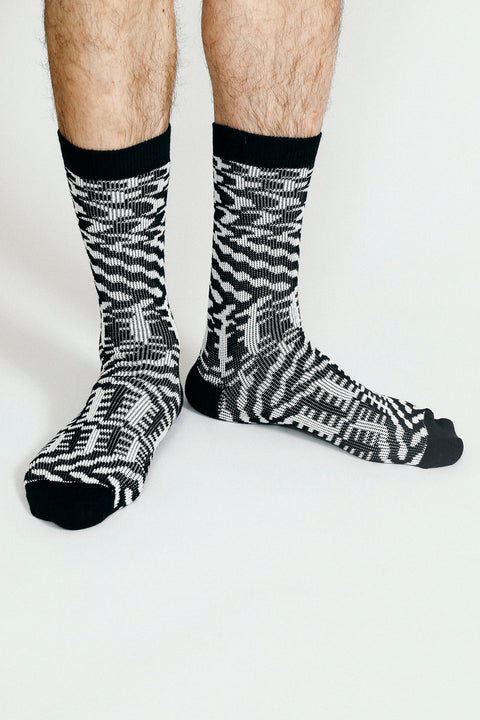 Mixer Knit Dress Crew Sock