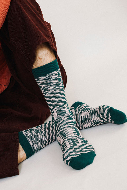 Mixer Knit Dress Crew Sock