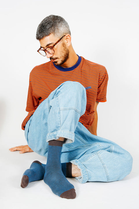 Raye Striped Dress Crew Sock