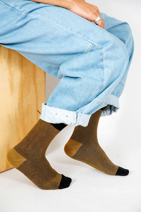 Raye Striped Dress Crew Sock
