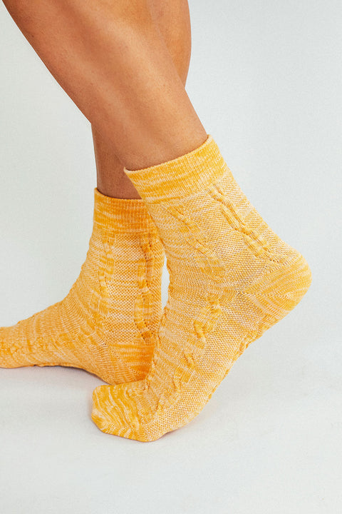 Cable Knit Ankle Sock