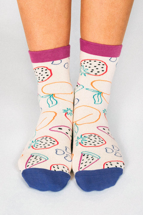Favorite Fruits Knit Ankle Sock by Hannah Packer