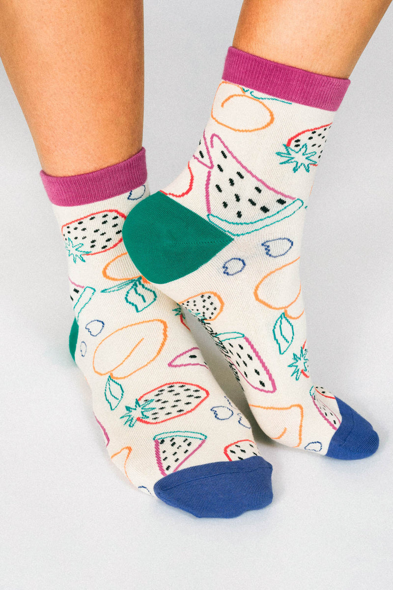 Favorite Fruits Knit Ankle Sock by Hannah Packer