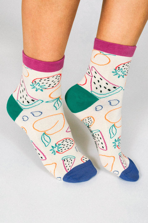 Favorite Fruits Knit Ankle Sock by Hannah Packer