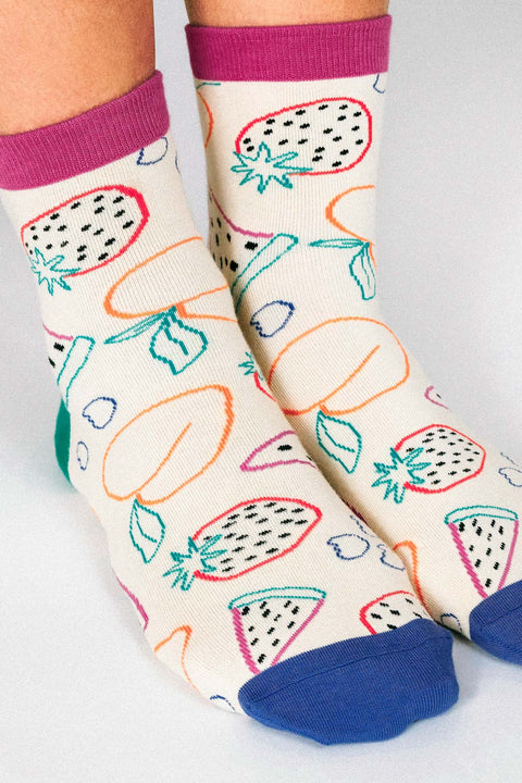 Favorite Fruits Knit Ankle Sock by Hannah Packer