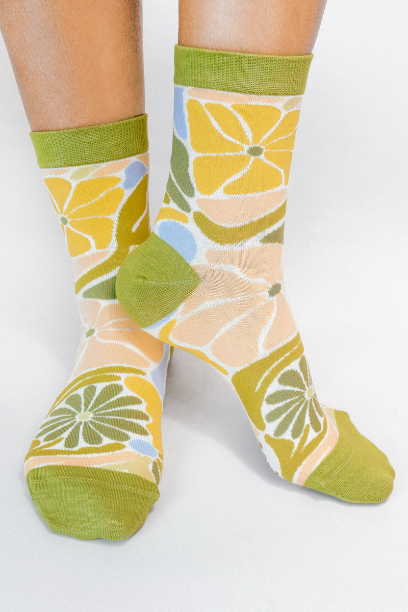 Flowers Knit Ankle Sock by The SoulShine Co.