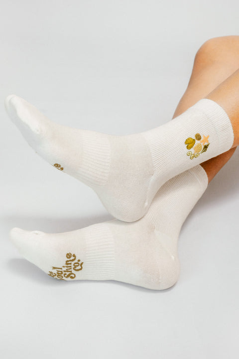 Shell Knit Ankle Sock by The SoulShine Co.