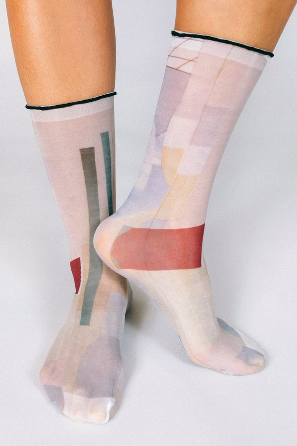 Sky Nylon Ankle Sock by Rosie Barker