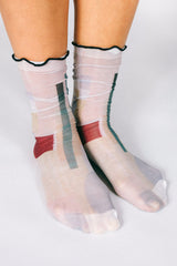 Sky Nylon Ankle Sock by Rosie Barker