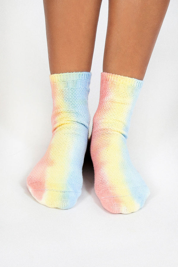 Thermal Tie Dye Knit Ankle Sock