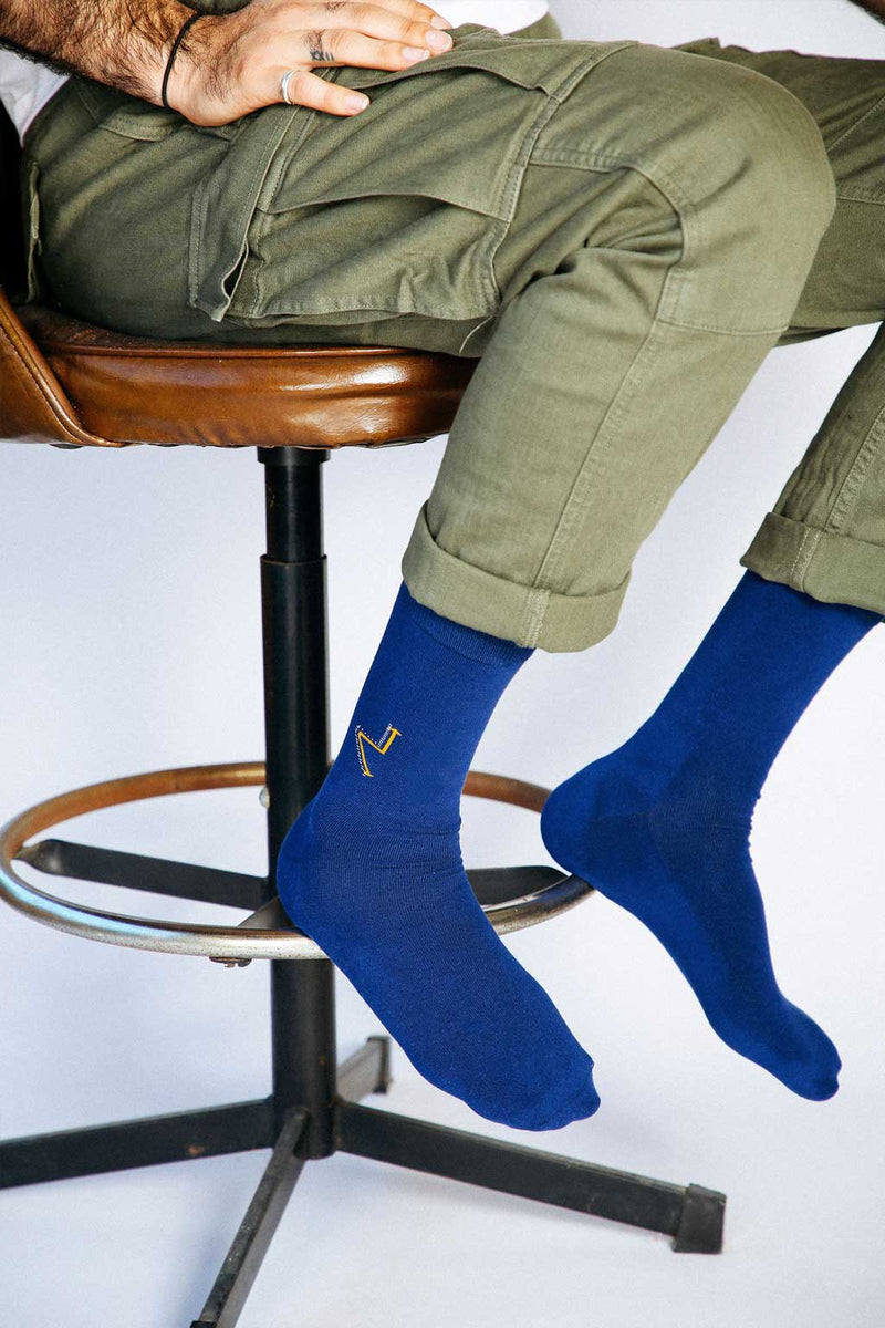 Tailored Union Vacher blue socks