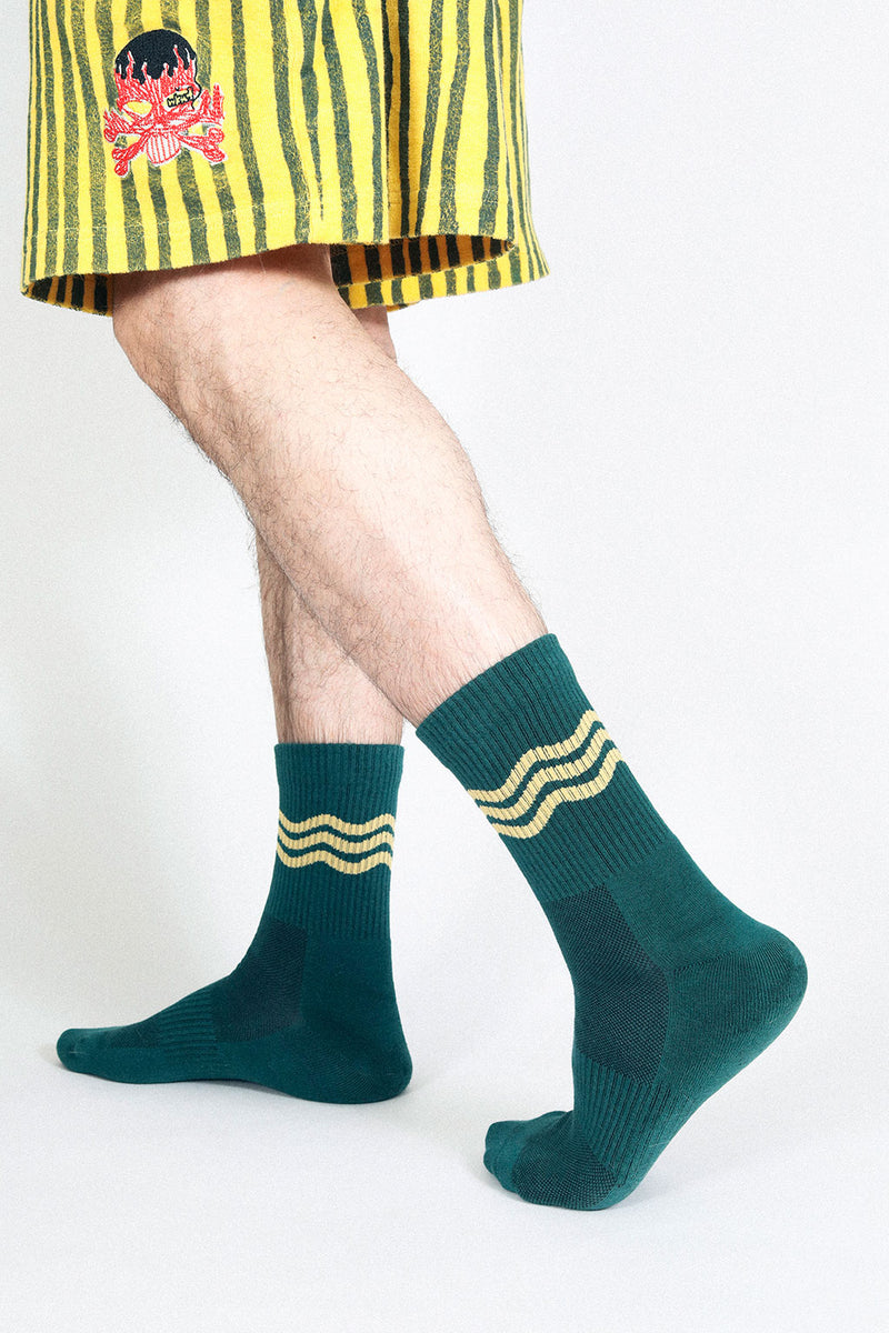 Wavy Crew Sock