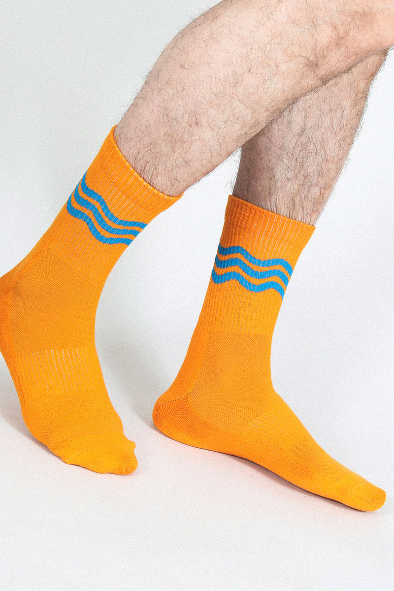 Wavy Crew Sock