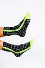 Screen Printed Ankle Sock Black