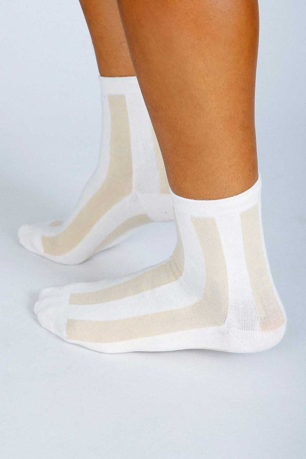 Line Striped Ankle Sock