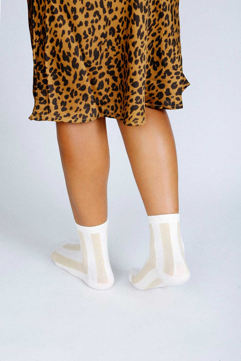 Tailored Union Line Sock White