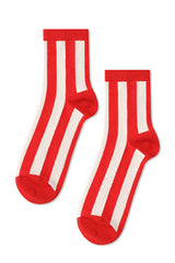 The Line Sock Red