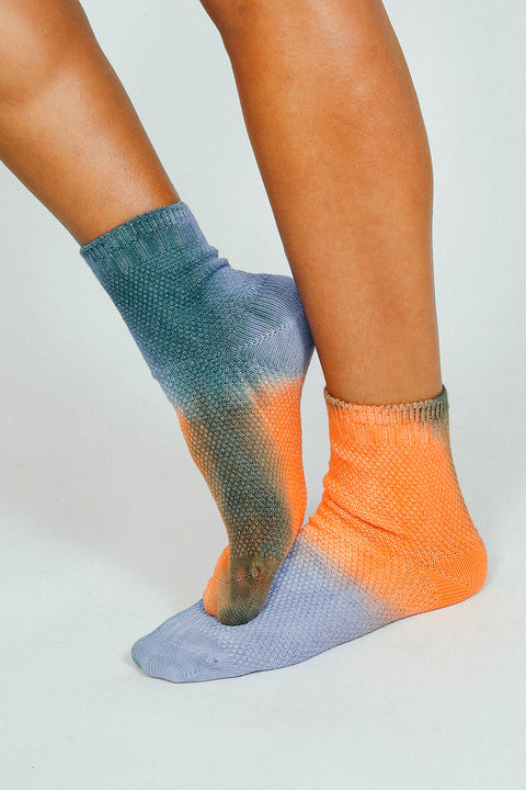 Thermal Tie Dye Knit Ankle Sock