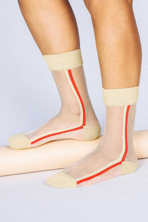 Tailored Union Voir Crew off white socks